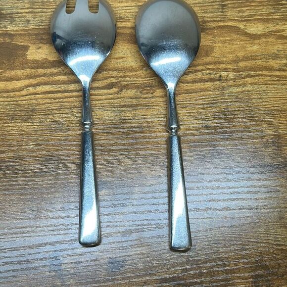 Dansk Anvil Korea set of 2 Serving Spoon and Fork Stainless Steel Flatware - Picture 5 of 7